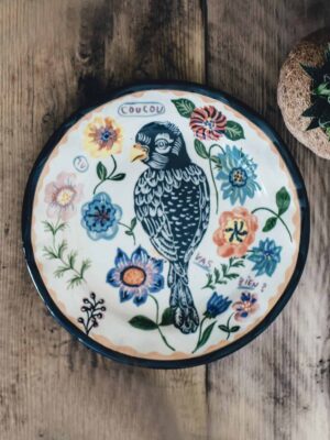 Vintage Wood Dinner Plate